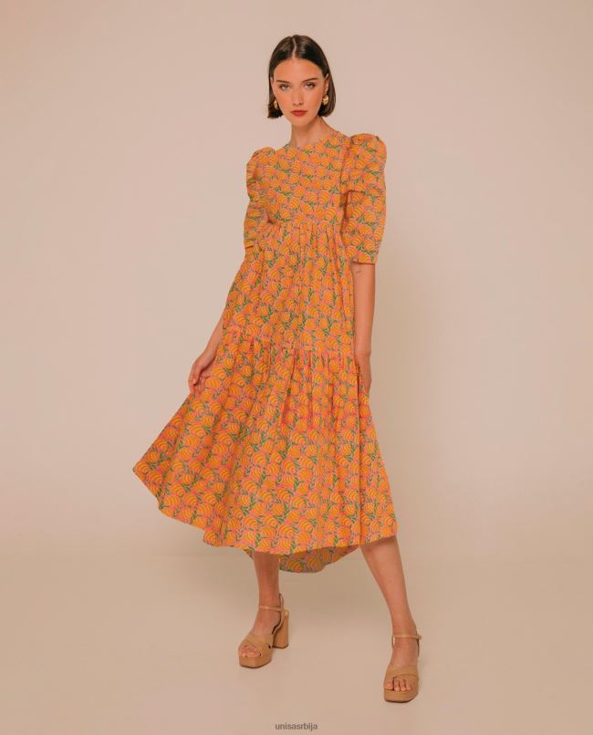 Unisa Жене жута хаљина са асиметричном сукњом T6V601253