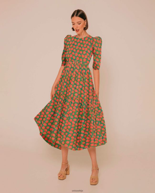 Unisa Жене зелен хаљина са асиметричном сукњом T6V601254