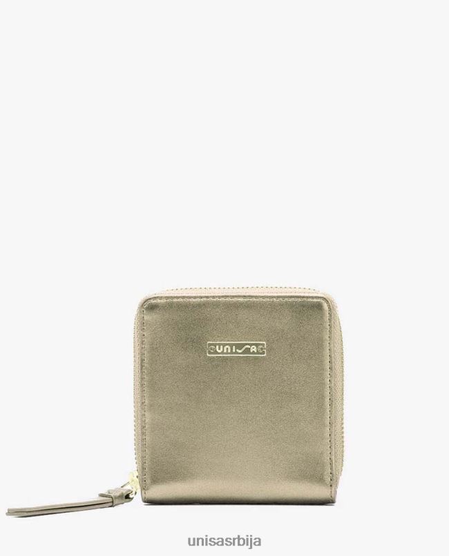 Unisa Жене злато кожни новчаник са патентним затварачем T6V601234