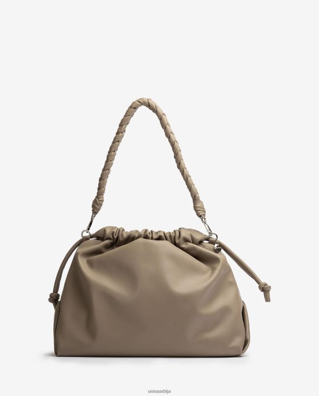 Unisa Жене браон велика наборана ташна T6V601131