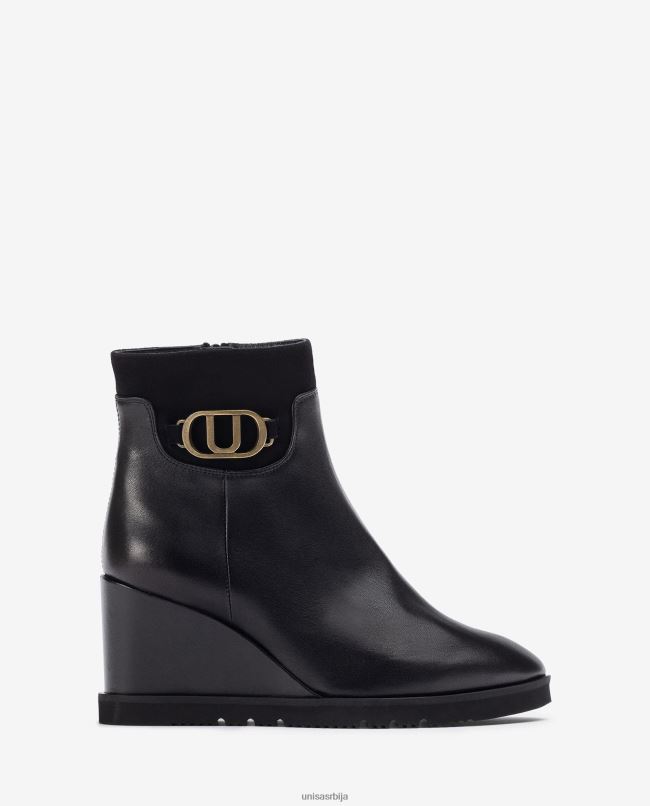 Unisa Жене црн глежњаче са високим клином T6V601009