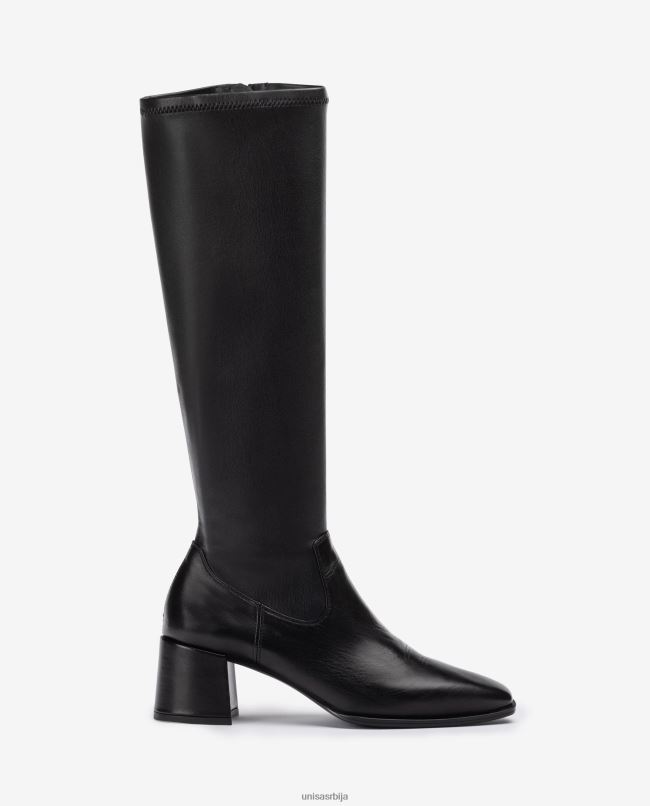 Unisa Жене мода чизма на широку пету са четвртином горње линије од растегљиве тканине T6V601040