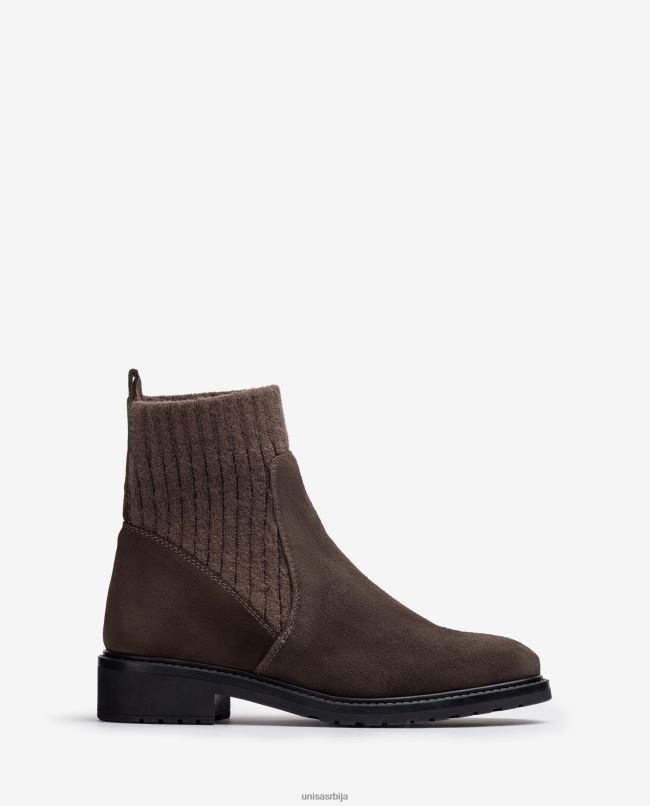 Unisa клинци браон антилоп глежњаче са еластичном четвртином горње линије T6V60892