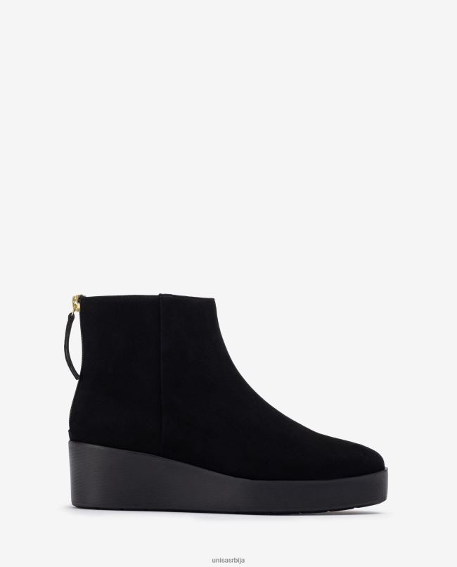 Unisa Жене црн глежњача са патентним затварачем позади T6V60896