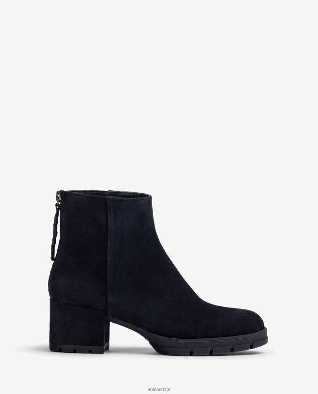 Unisa Жене Плави кожне глежњаче са патентним затварачем T6V60922