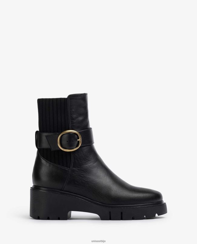 Unisa Жене мода кожне глежњаче са гумицом за леђа и ременом са копчом T6V60933