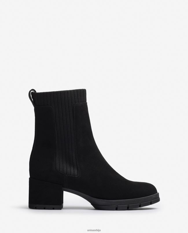 Unisa клинци црн антилоп глежњача са ребрастом чарапом T6V60937