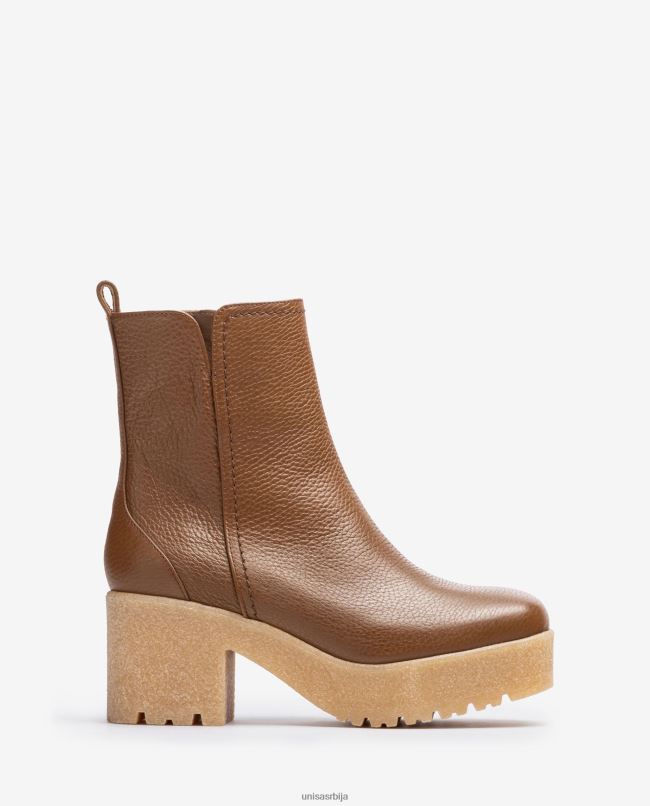 Unisa клинци мода кожне глежњаче са унутрашњим патентним затварачем T6V60950