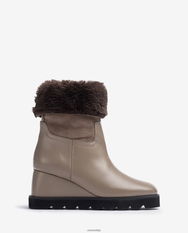 Unisa Жене браон глежњача са клином и топлом поставом T6V60963