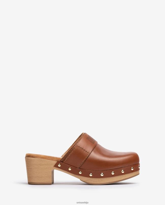 Unisa Жене браон кломпа направљена од коже T6V60807