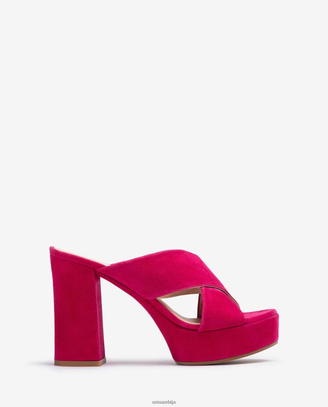 Unisa Жене мода широка сандала са укрштеним ременом T6V60825