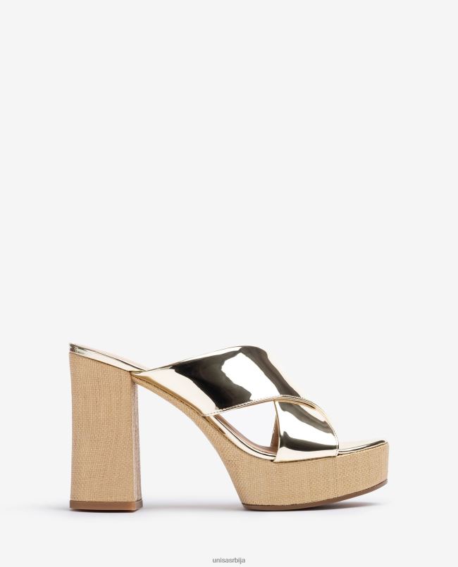 Unisa Жене грациозан широка сандала са укрштеним ременом T6V60826