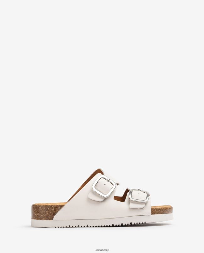 Unisa Жене грациозан равне сандале са дуплим ременом T6V60314