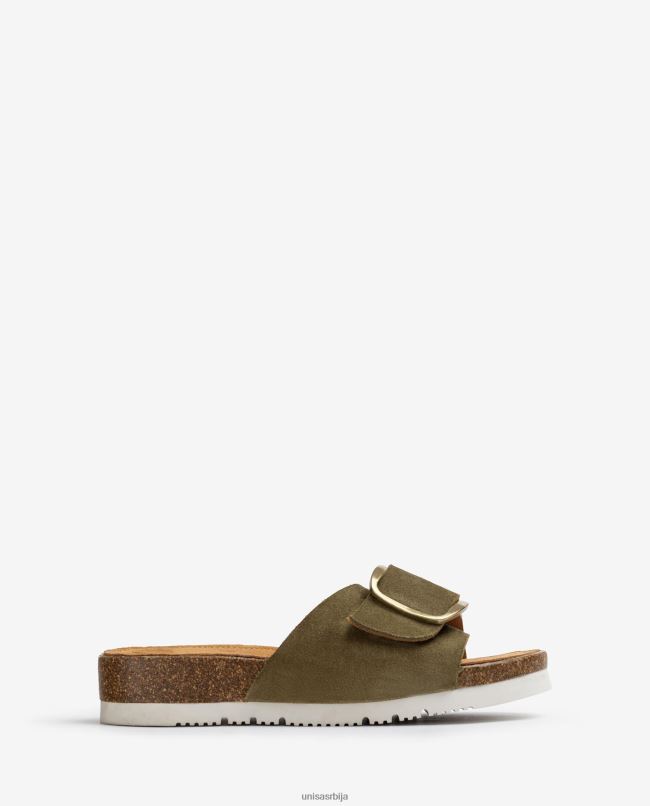 Unisa Жене зелен антилоп сандале са копчом T6V60326