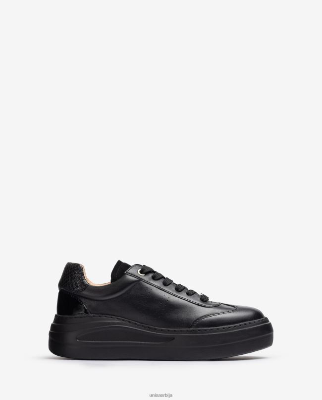 Unisa Жене црн кожна спортска патика са макси ђоном T6V601292