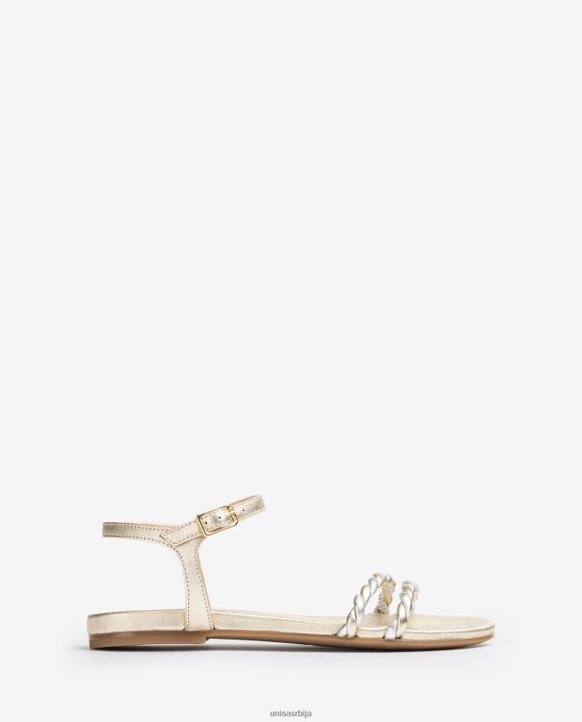 Unisa Жене злато сандале са спиралним каишевима T6V6042