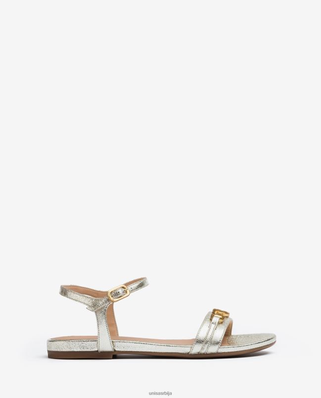 Unisa Жене мода равне кожне сандале са сјајним ефектом T6V60421