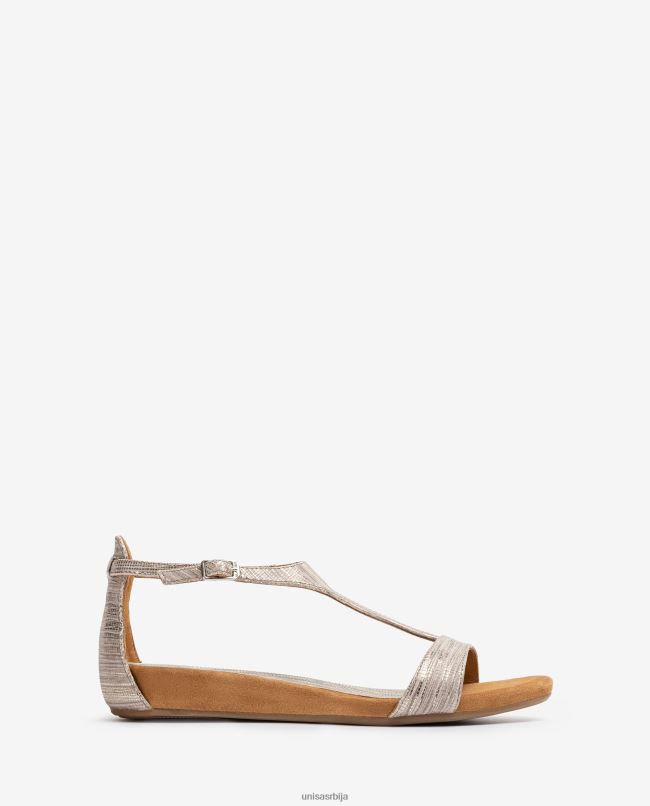 Unisa Жене мода кожне сандале са металним ефектом са каишом T6V60450