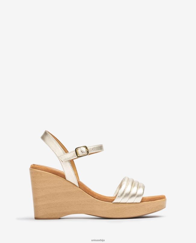 Unisa Жене злато сандале са квадратним прстима T6V60243