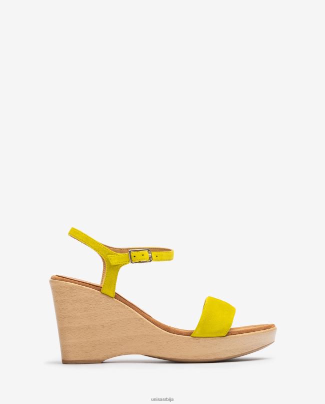 Unisa Жене зелен антилоп сандале са блоком T6V60250