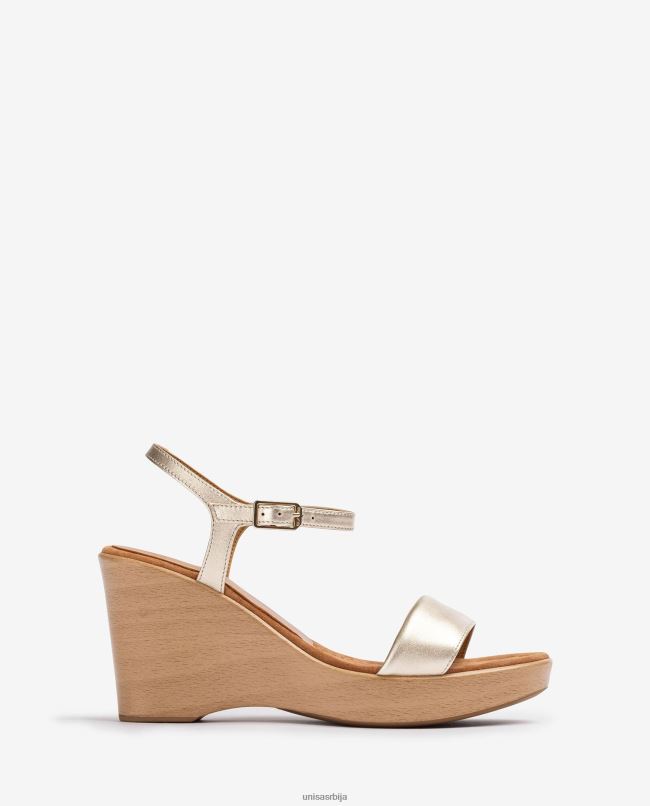 Unisa Жене грациозан сандала са металик ефектом са блоком T6V60252