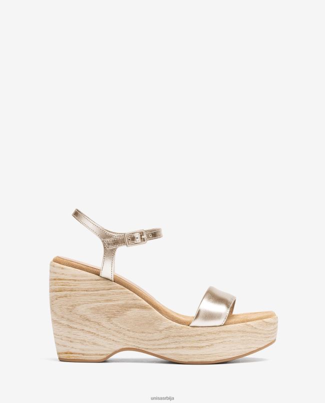 Unisa Жене злато сандала са металик ефектом са блоком T6V60281