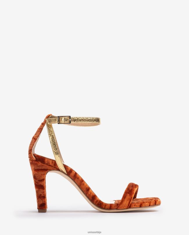 Unisa Жене наранџаста сомотна сандала T6V601317