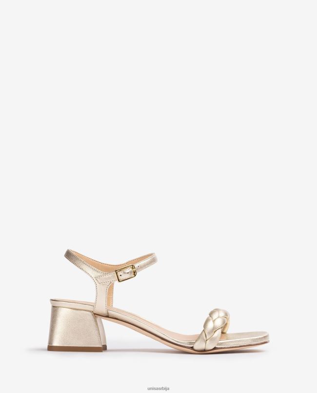 Unisa Жене злато сандала са плетеном траком T6V60143