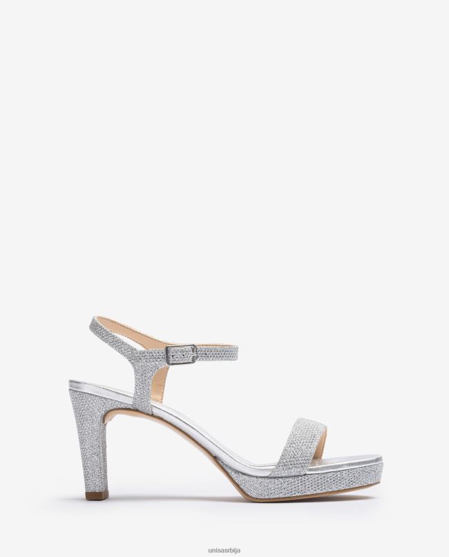 Unisa Жене сребро сандале од сјајне тканине T6V6019