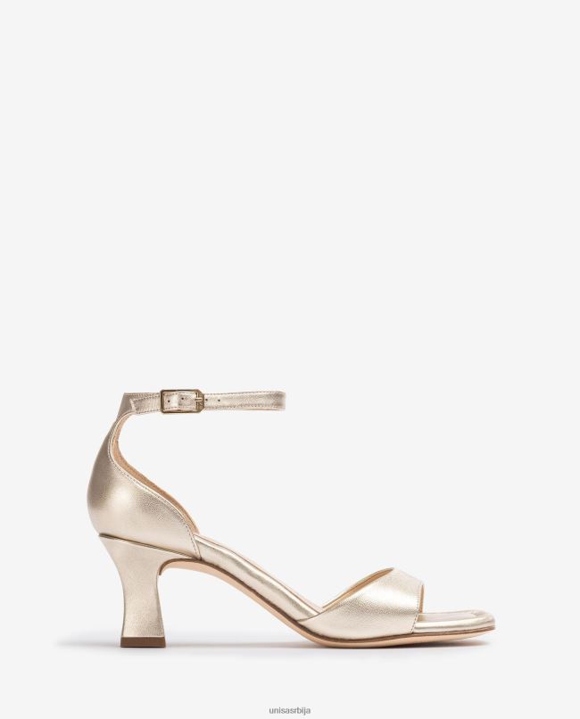 Unisa Жене грациозан кожне сандале са металик ефектом са средњом потпетицом T6V60197