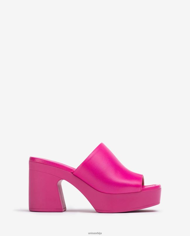 Unisa Жене розе широка вамп сандале са блок петом T6V60236