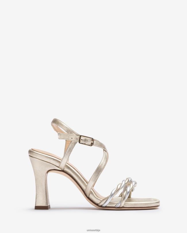 Unisa Жене злато сандале са металним ременима T6V60259