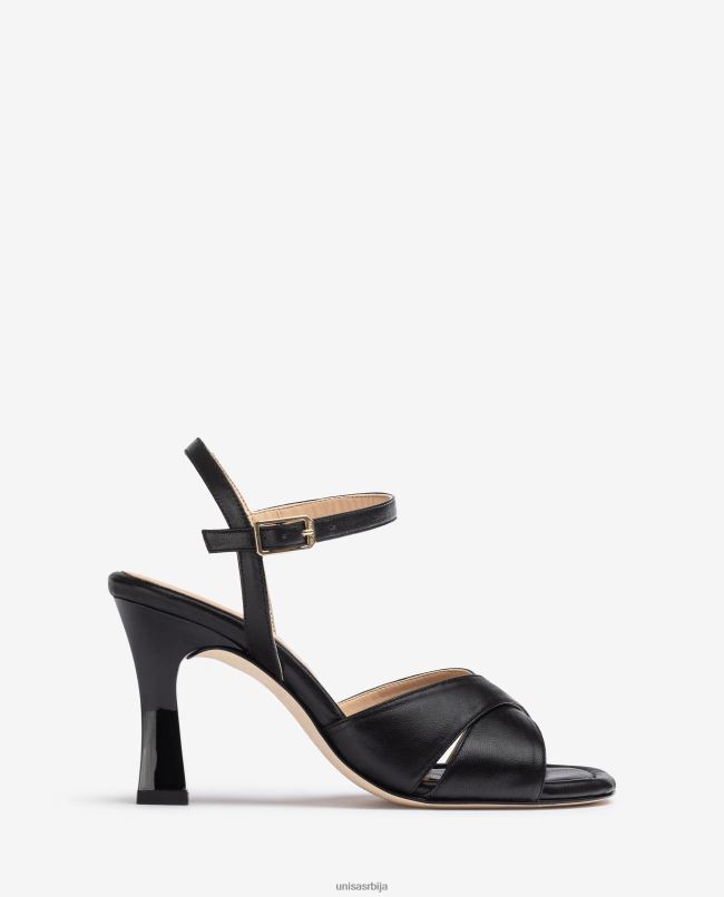 Unisa Жене црн сандала са крстастим ременом T6V60270