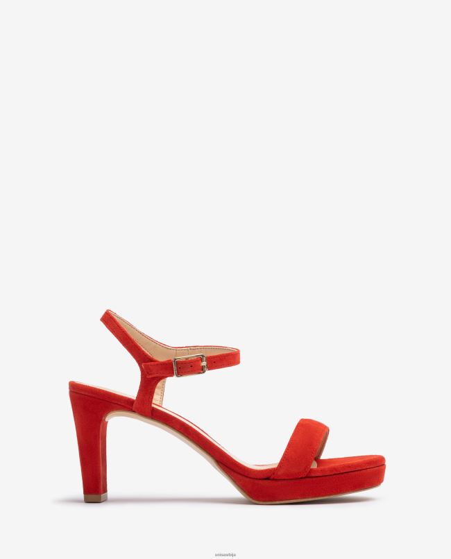 Unisa Жене црвена антилоп сандале T6V60276