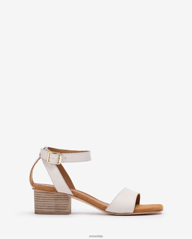 Unisa Жене бео сандале са широким петама T6V60382