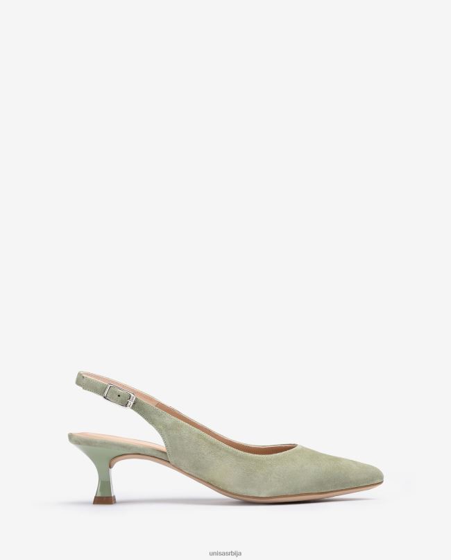 Unisa Жене зелен шиљастог прста слингбацк T6V60544