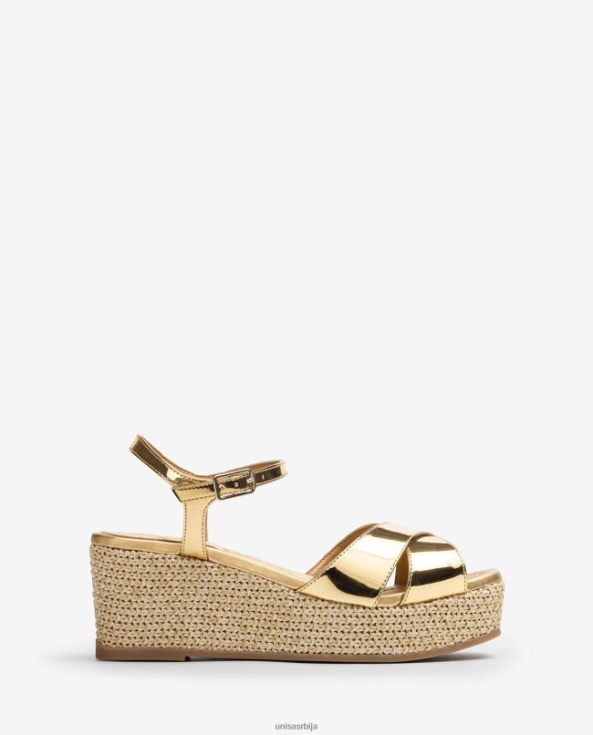 Unisa Жене грациозан сандала са потпетицом од рафије T6V60168