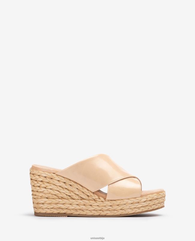 Unisa Жене розе широка сандала са укрштеним ременом T6V60295