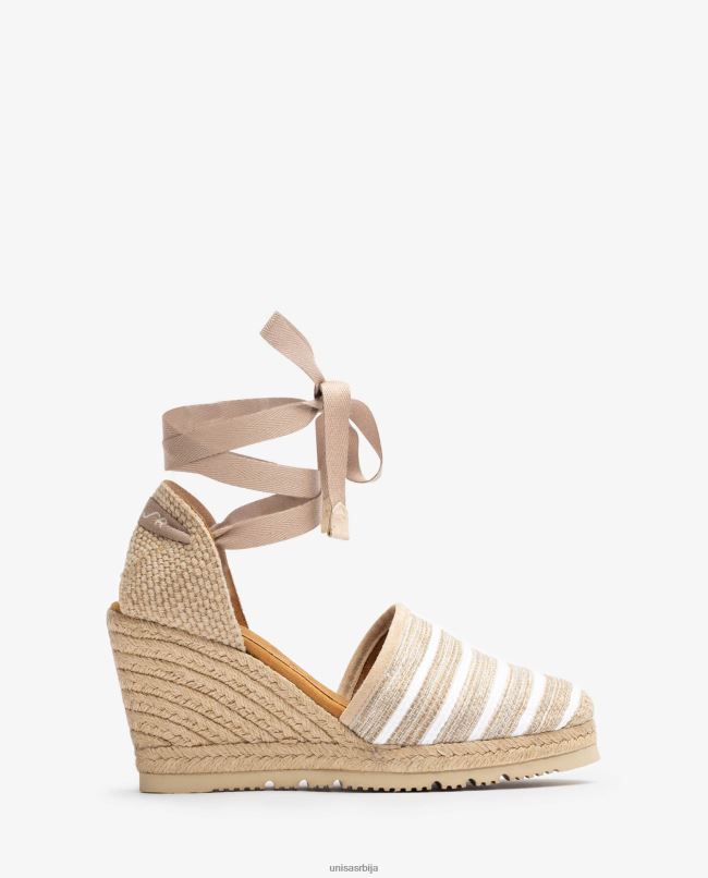 Unisa Жене браон еспадриле високе потпетице од јарапа тканине T6V60719